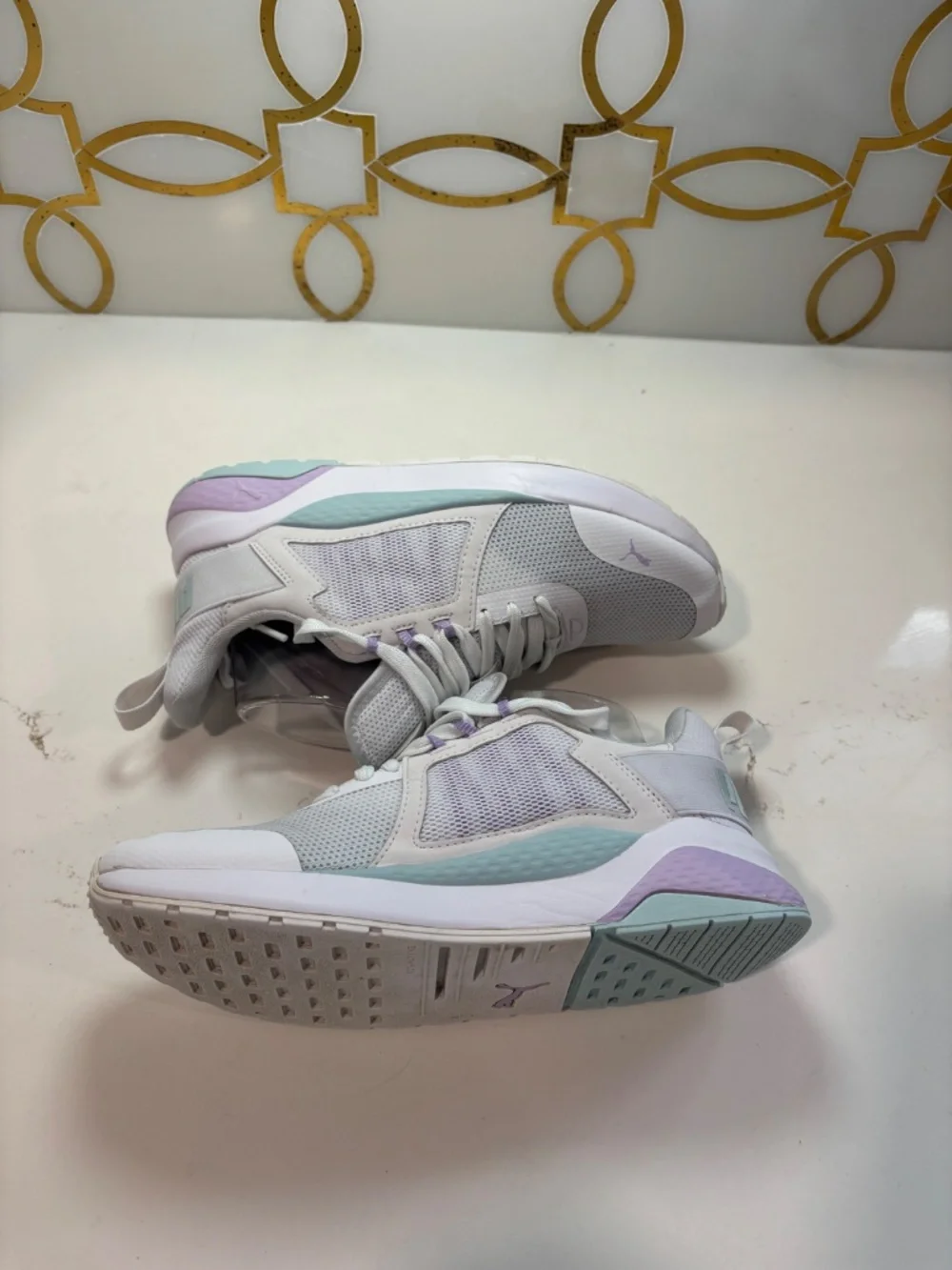 Puma Anzarun Running Shoes Women's 8.5 White Glow Light Lavender 374255-22